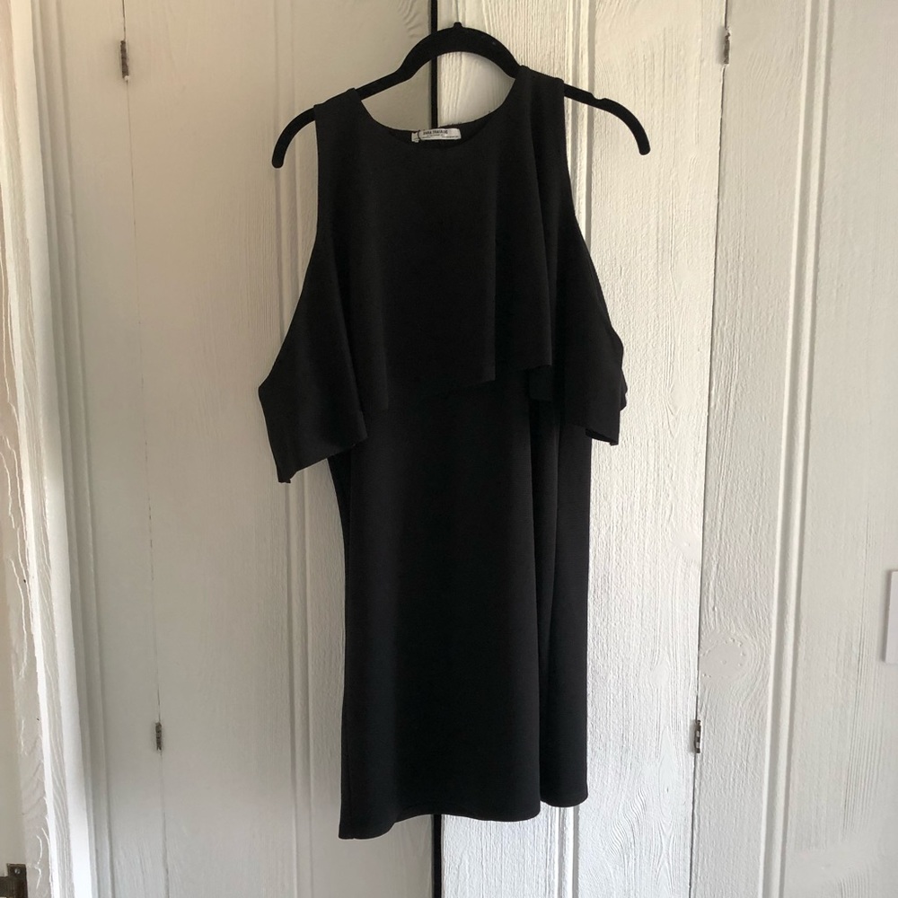 Zara cold shoulder dress